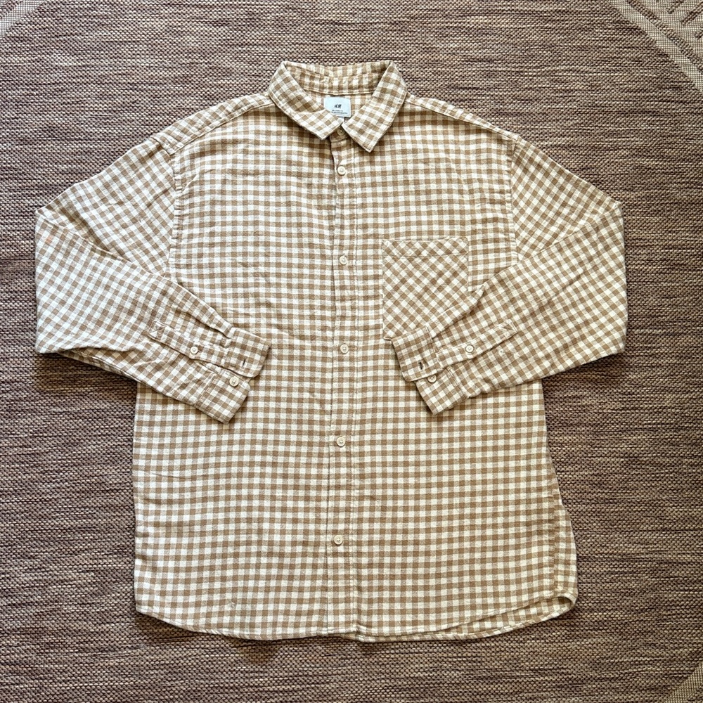 H&M Checkered Flannel Overshirt